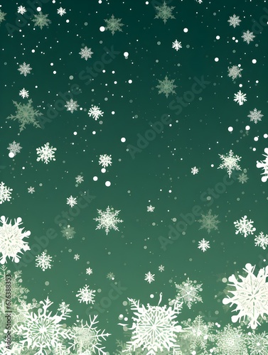 Abstract Olive color snowflakes background. Invitation and celebration card.