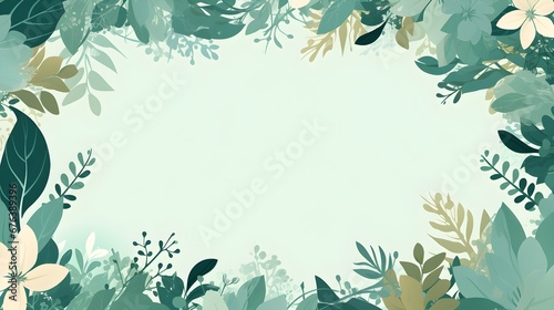 Abstract Emerald color fall leaves background. Invitation and celebration card.