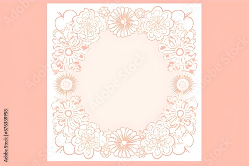 Abstract Salmon color Florals background. Invitation and celebration card.