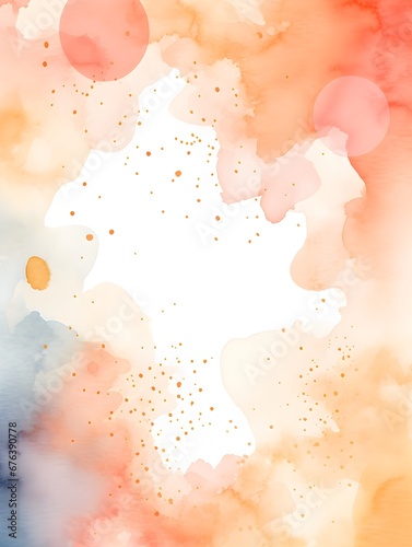 Abstract Peach color celestial background. Invitation and celebration card.