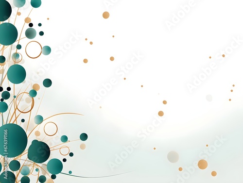 Abstract Teal ornate background. Invitation and celebration card.