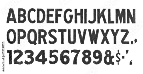 Letterpress / Bleisatz / Holzschrift - komplettes ABC und Zahlen