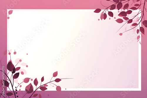 Abstract Plum color Foliage background. Invitation and celebration card.