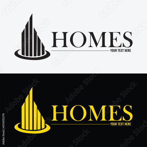 Home builder company logo design Vectors