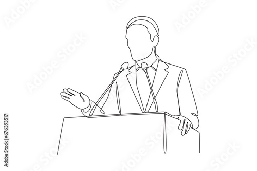 Diplomacy and embassy concept. Doodle vector illustration.