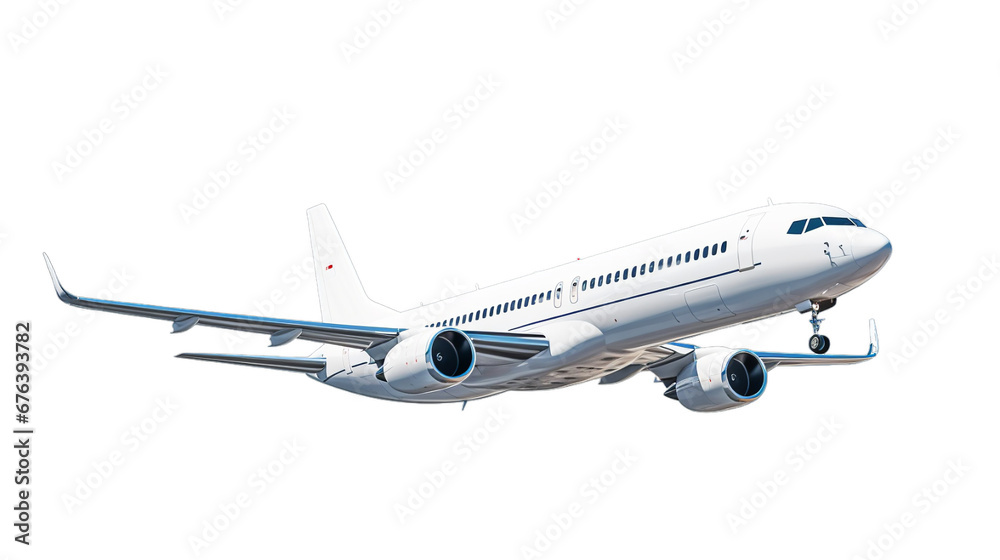  aeroplane isolated on transparent PNG background, Generative ai