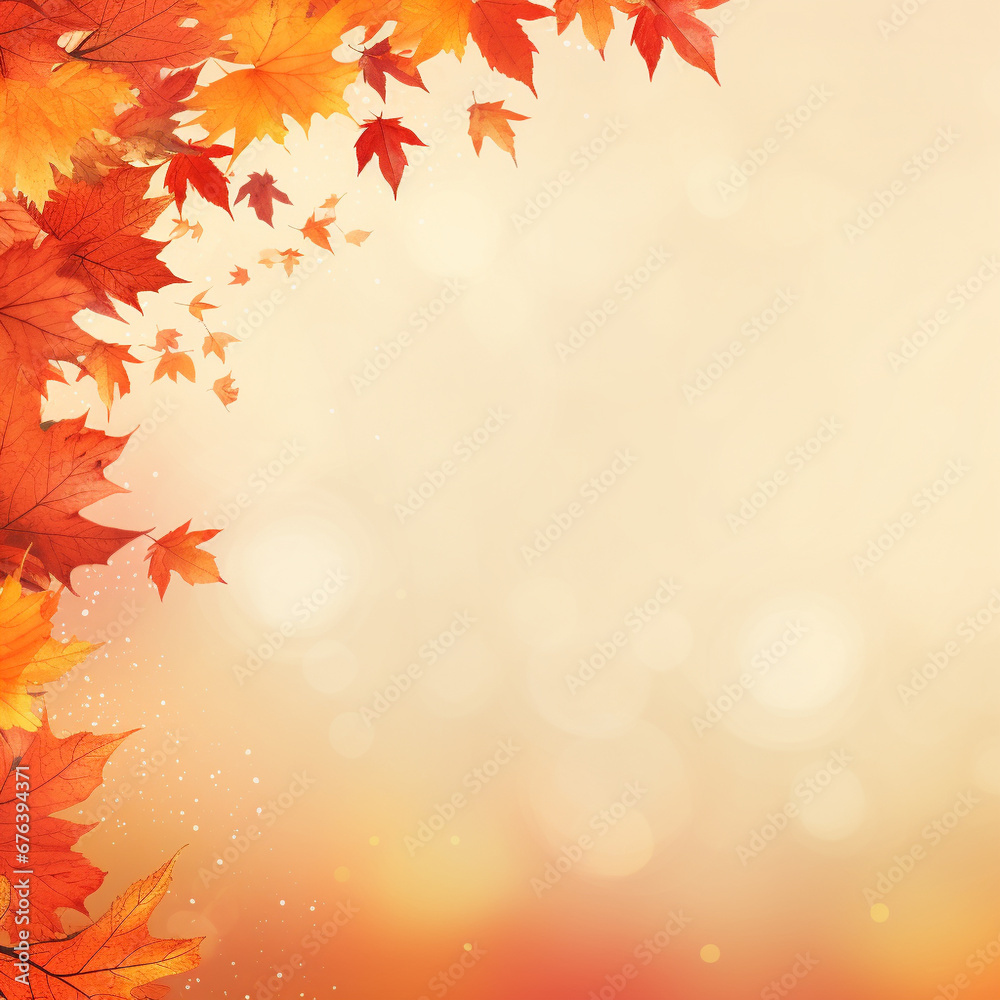 Beautiful Autumn leaves and background HD 8K wallpaper Stock Photographic Image