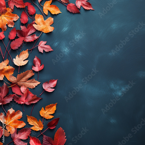 Beautiful Autumn leaves and background HD 8K wallpaper Stock Photographic Image