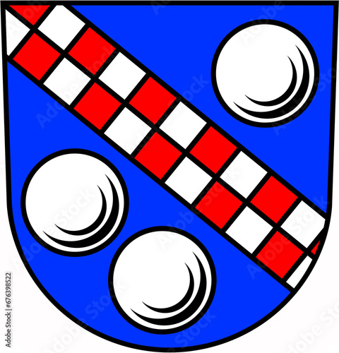 Coat of arms of the community of Achstetten. Germany
