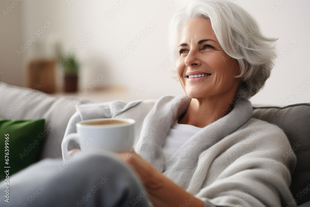 Tranquil Moments: Senior Lady at Home Tranquil Moments: Senior Lady at Home