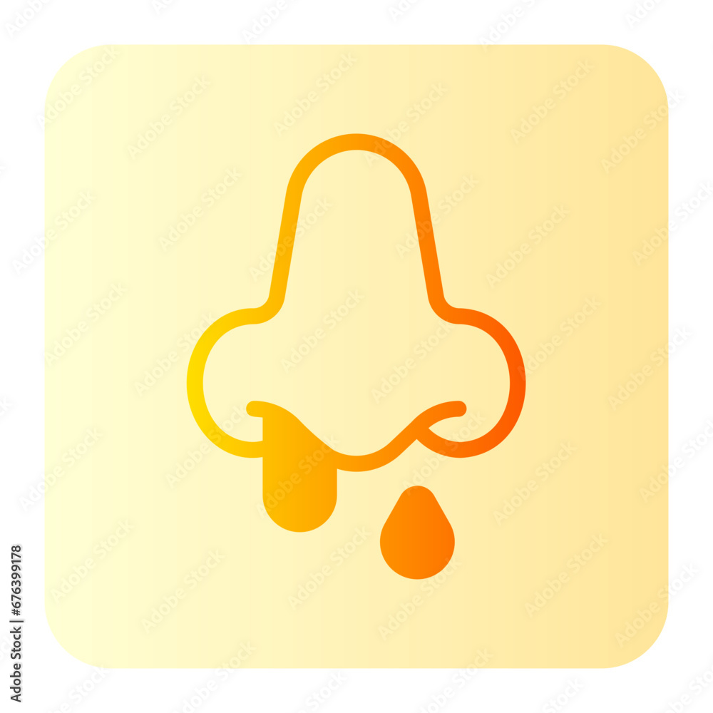 runny nose gradient icon runny nose gradient icon