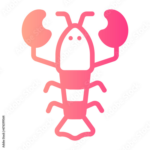 lobster gradient icon photo
