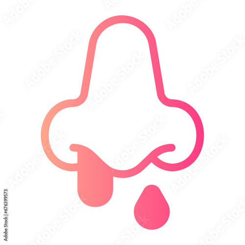 runny nose gradient icon