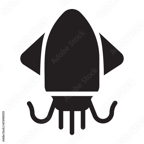 squid glyph icon