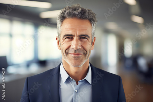 Businessman's Confident Office Stance