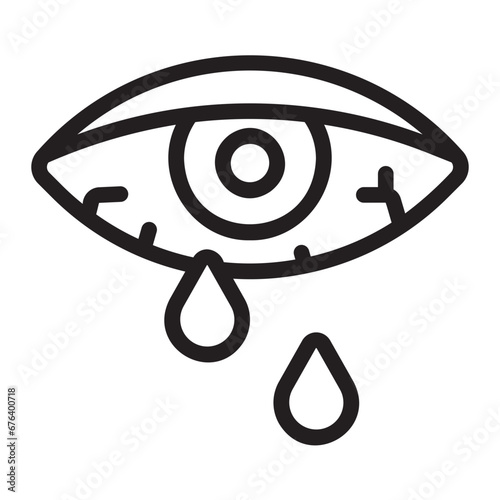 conjunctivitis line icon