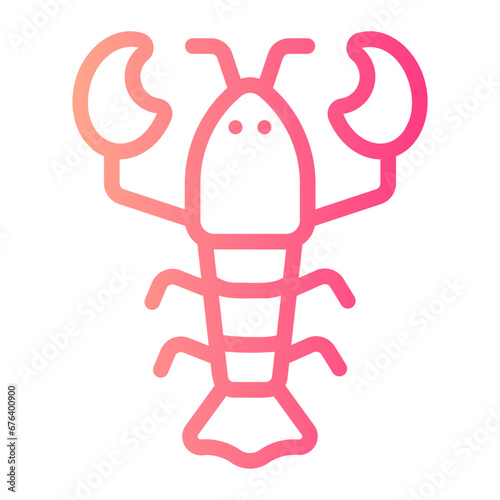 lobster gradient icon