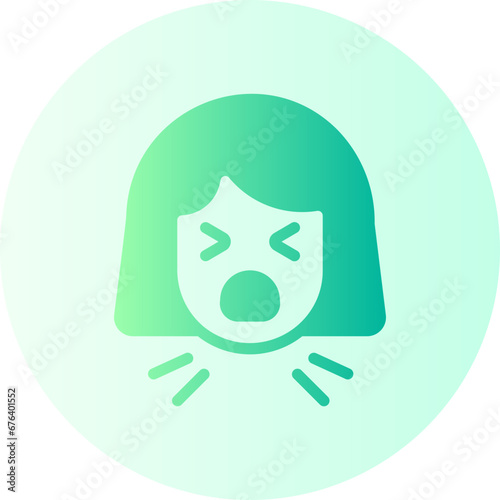 cough gradient icon