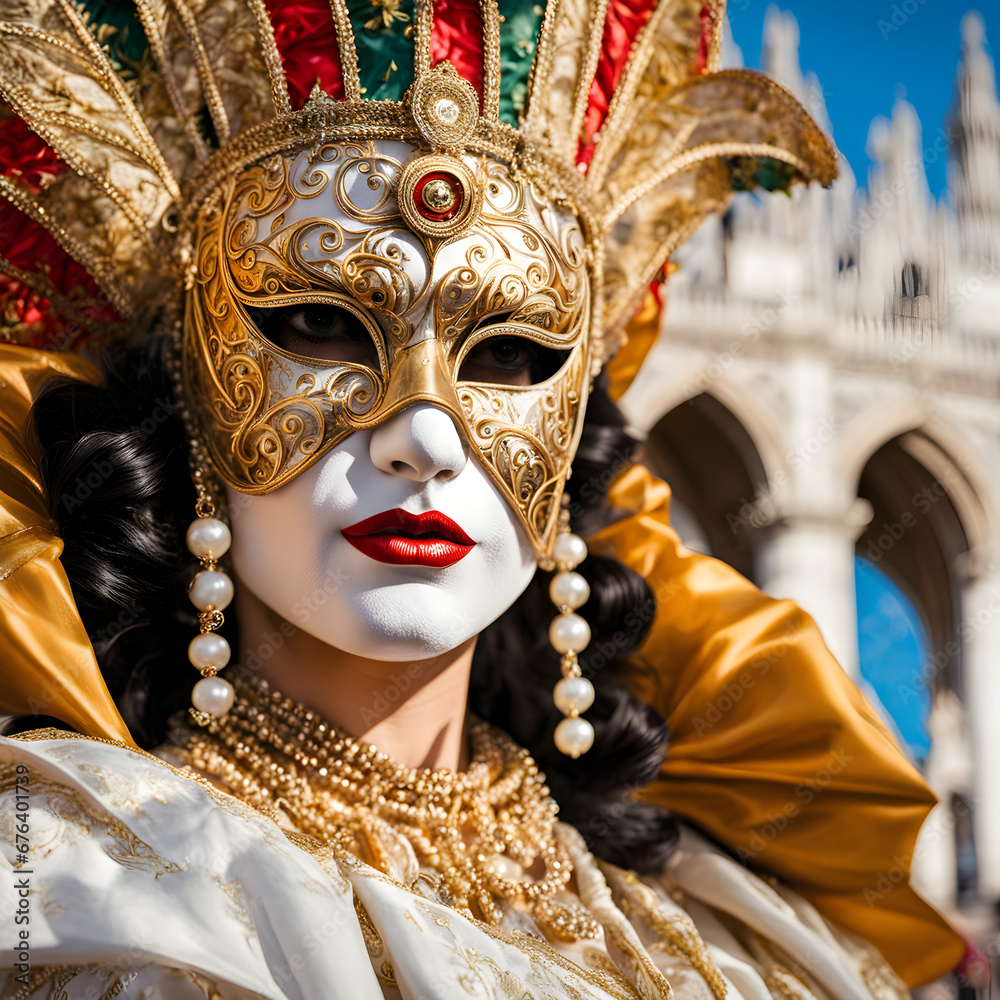 venetian mask at venetian carnival