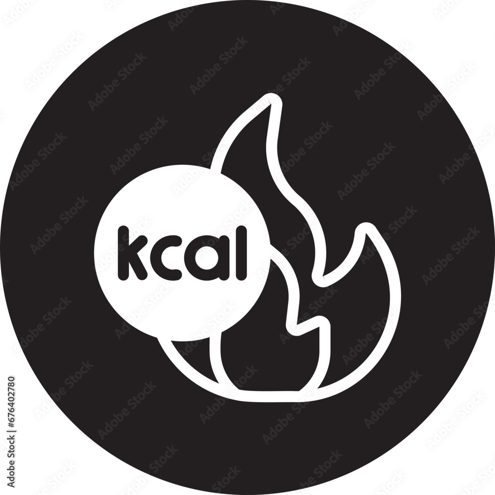 Fototapeta premium calories glyph icon