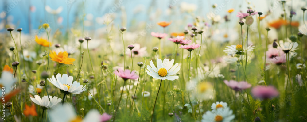 Grass And wild Flowers At Late Summer