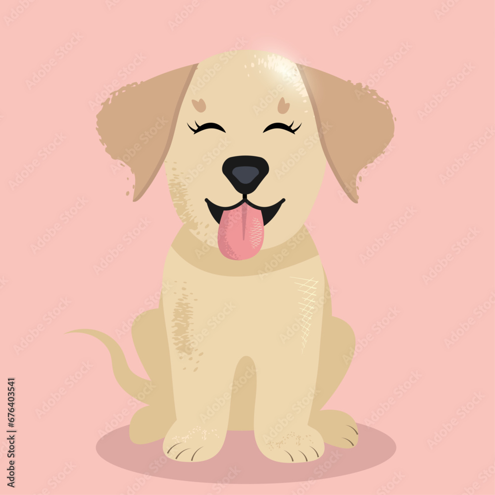 Fototapeta premium Happy dog with smile
