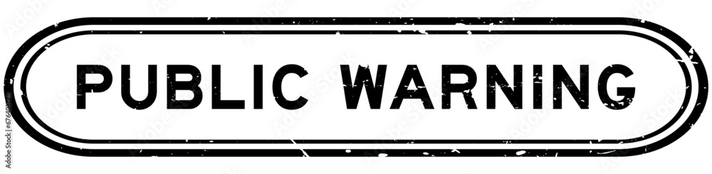 Grunge black public warning word rubber seal stamp on white background Grunge black public warning word rubber seal stamp on white background