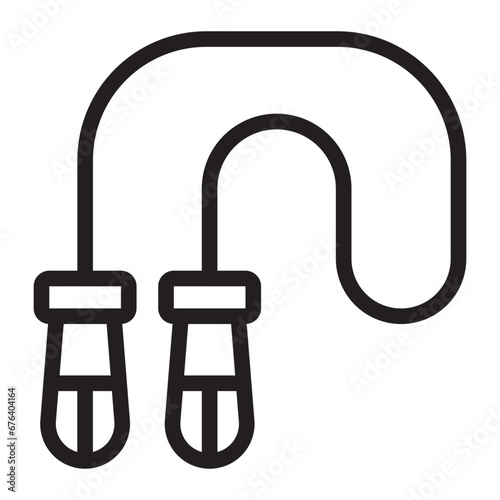 skipping rope line icon