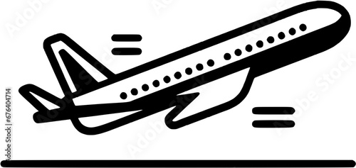 Hand-drawn Traveling Flight Take Off Vintage Outline Icon