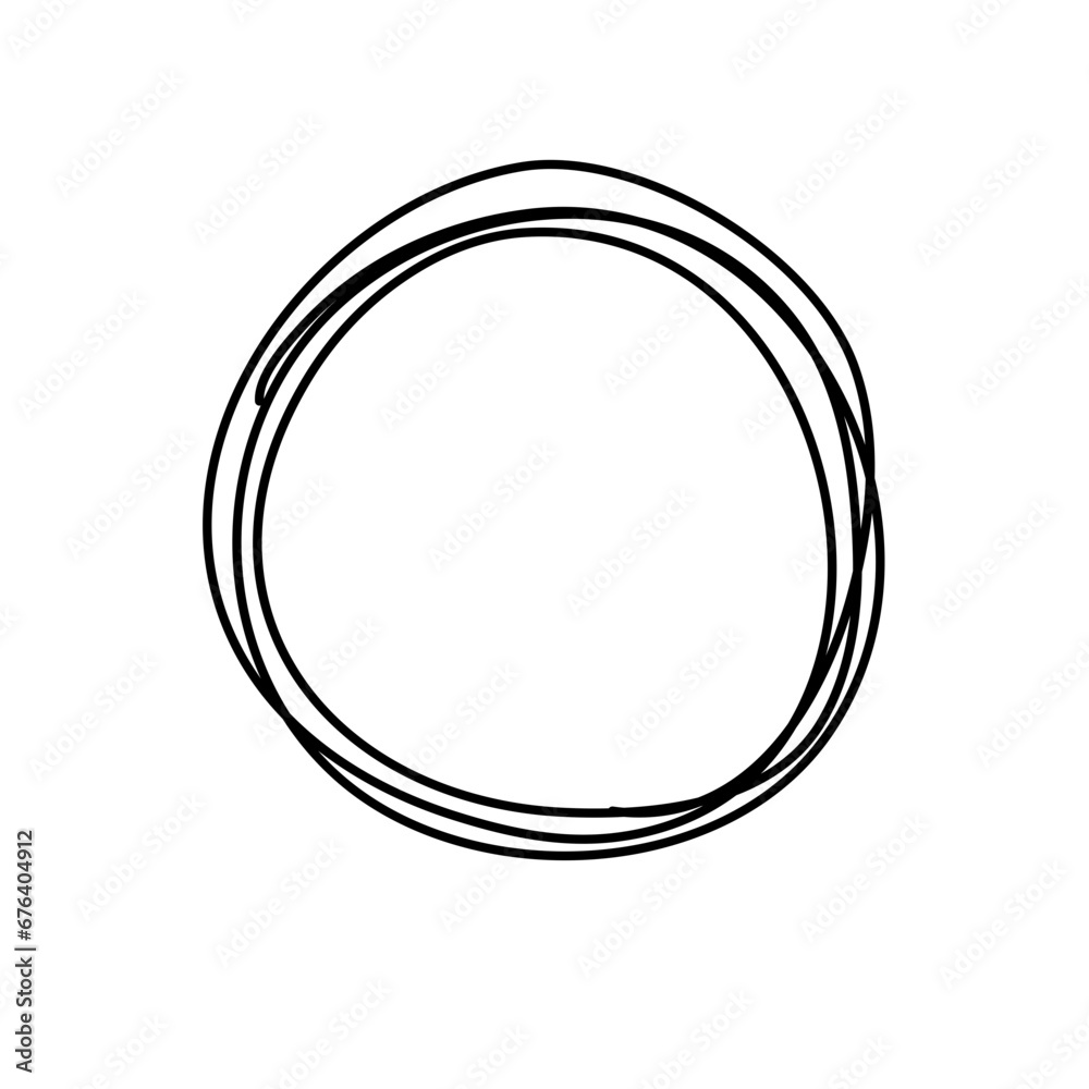 Hand Drawn Circle line Sketch set Hand Drawn Circle line Sketch set