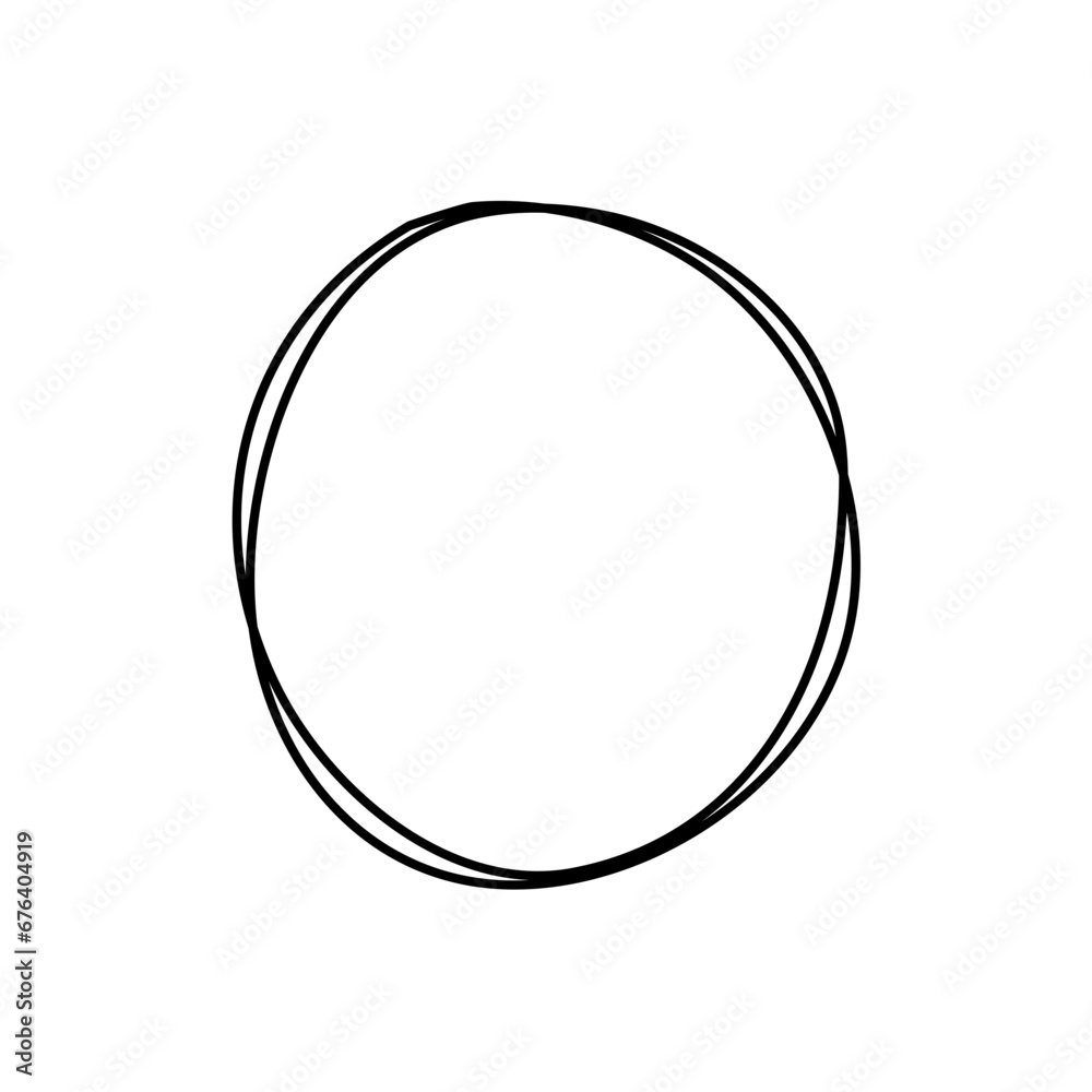 Hand Drawn Circle line Sketch set Hand Drawn Circle line Sketch set