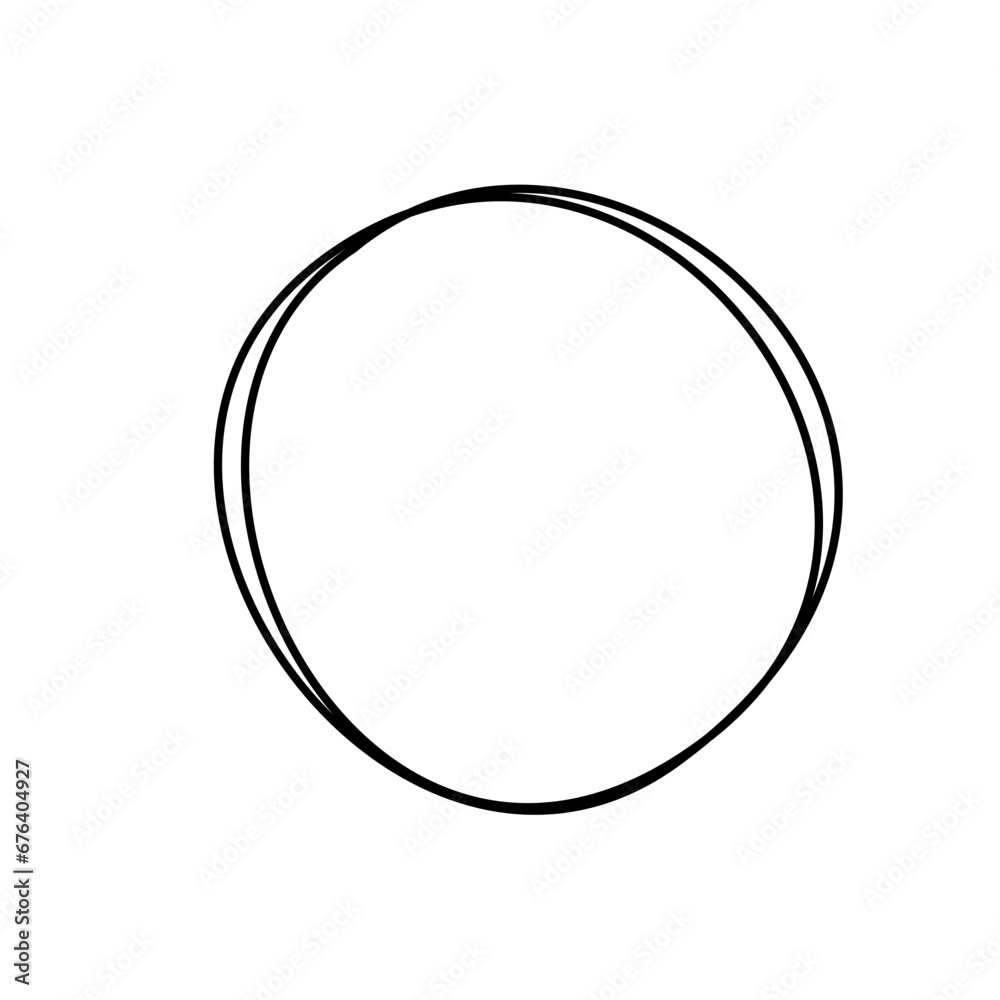 Hand Drawn Circle line Sketch set Hand Drawn Circle line Sketch set