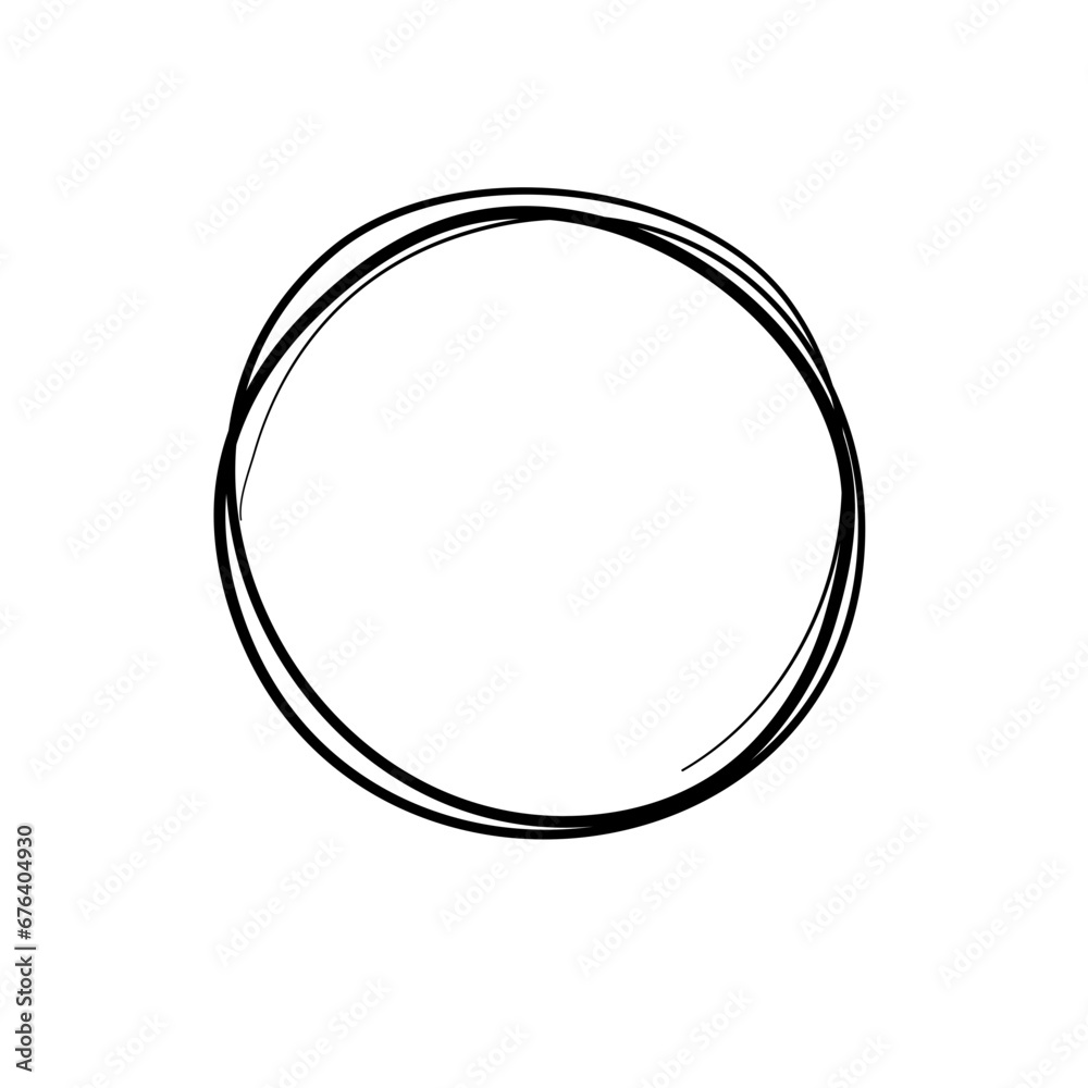 Hand Drawn Circle line Sketch set Hand Drawn Circle line Sketch set