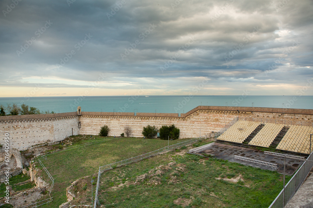Fototapeta premium Beautiful view of the Italian port city of Ancona on the Adriatic coast.