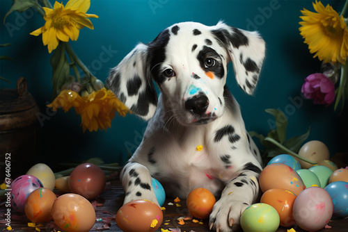 Easter Dalmatian Puppies © wendi