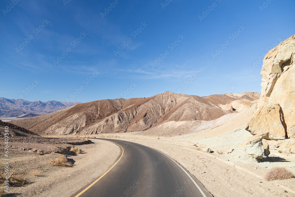Road through Death Valley National Park, California Road through Death Valley National Park, California