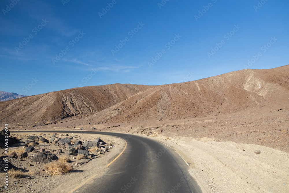 Road through Death Valley National Park, California Road through Death Valley National Park, California