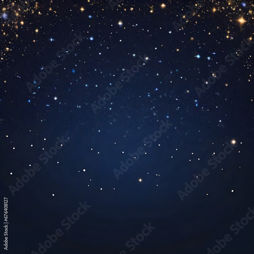 sky stars starry night dark blue background with starlight sparkles twinkling and blinking in universe banner