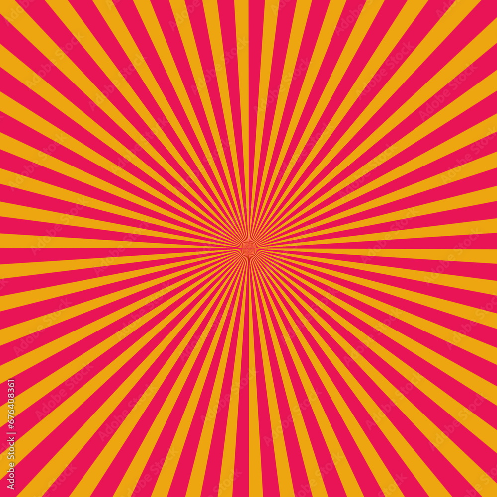 Abstract pink and yellow colorful background, radial star Abstract pink and yellow colorful background, radial star