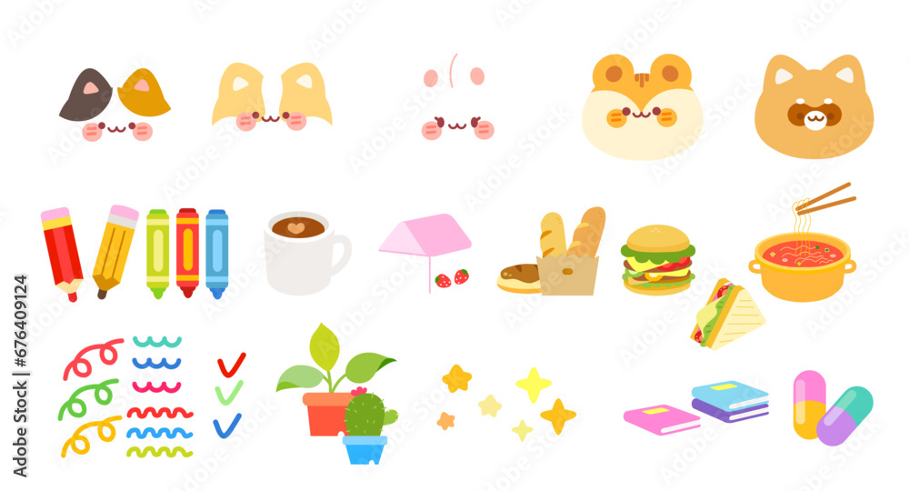 Cute character stickers