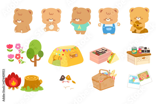 the camping of a baby bear