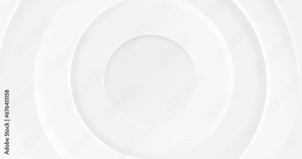 4k light grey white gradient seamless looped animated background. 3d circle rings minimal animation with halftone dots pattern. Blank elegant universal frame. Digital soft geometric lines 4k light grey white gradient seamless looped animated background. 3d circle rings minimal animation with halftone dots pattern. Blank elegant universal frame. Digital soft geometric lines