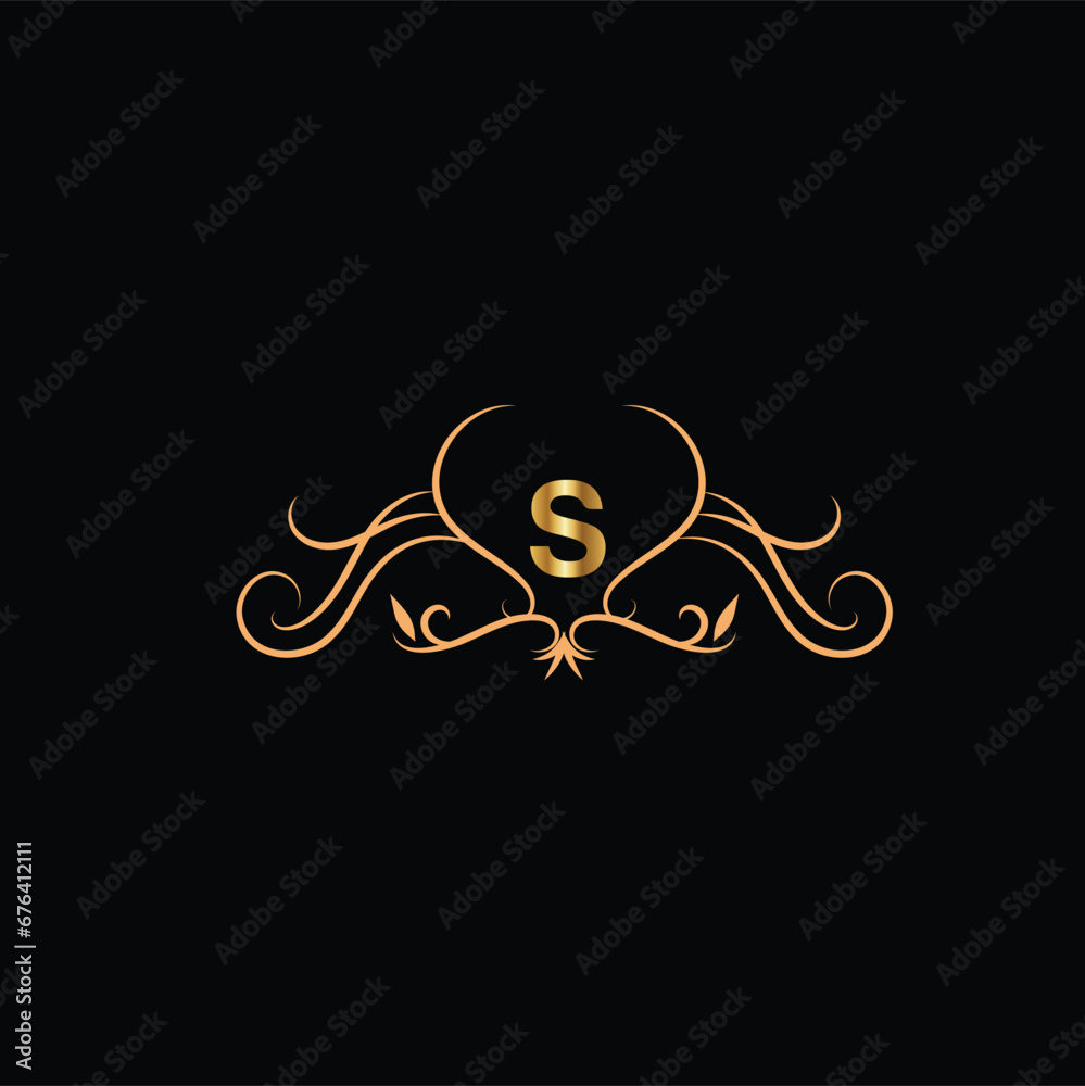 creative golden latter logo design S logo, S icon, S letter, S vector ...