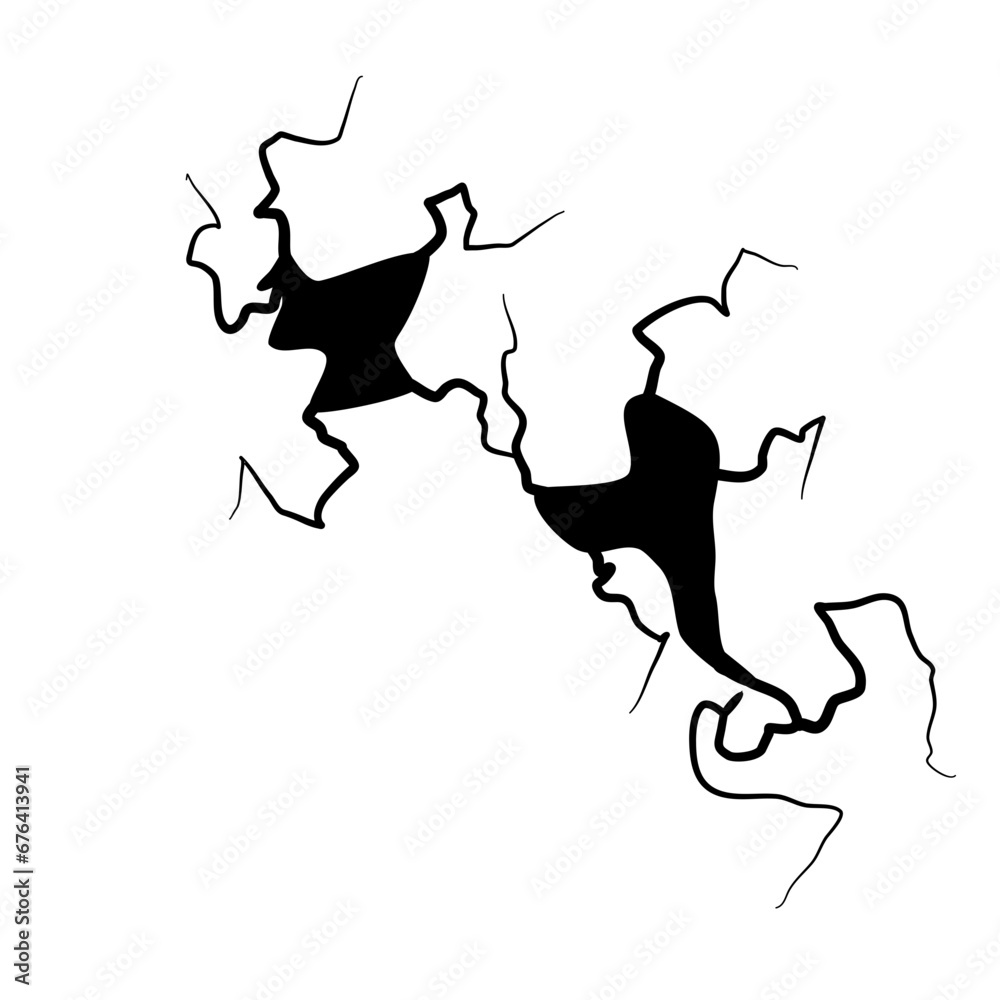 Hand Drawn cracked surface illustration Hand Drawn cracked surface illustration