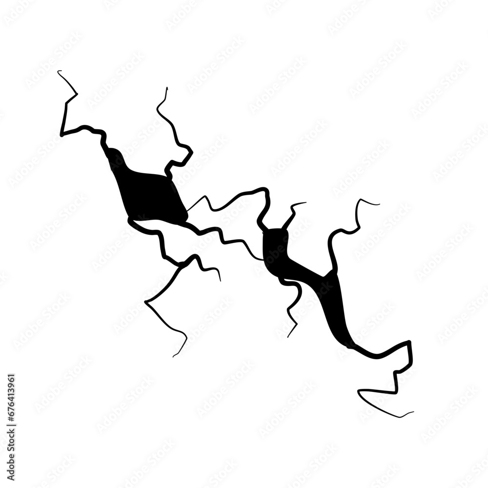 Hand Drawn cracked surface illustration Hand Drawn cracked surface illustration