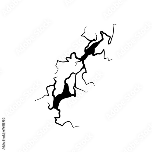 Hand Drawn cracked surface illustration