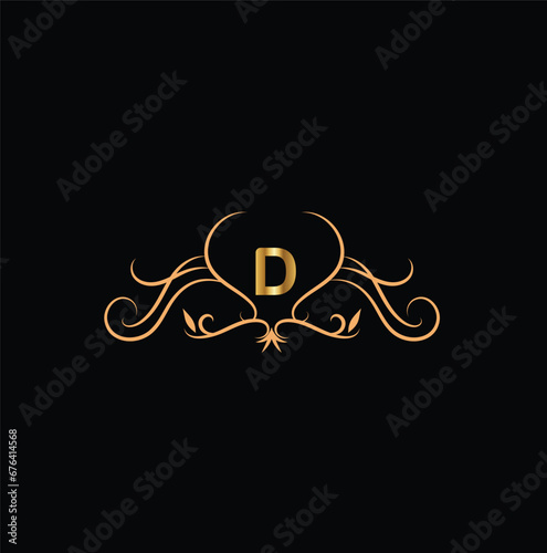 creative golden latter logo design