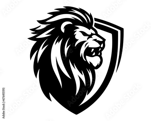 abstract; animal; defense; design; emblem; head; heraldic; king; lion; lion head; lion logo; logo; logotype; mascot; power; pride; silhouette; strenght; style; tattoo; wild; abstract; animal; defense;