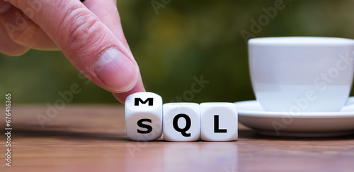 Dice form the abbreviations MQL (marketing qualified lead) and SQL (sales qualified lead). photo