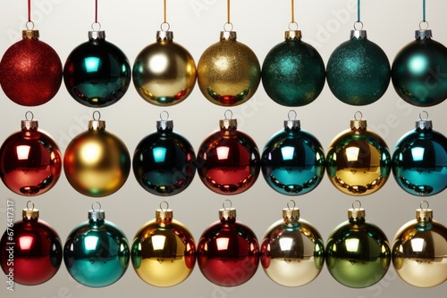 Christmas pattern, background made from multi-colored Christmas balls, bright colors